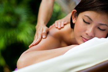 Woman receiving massage