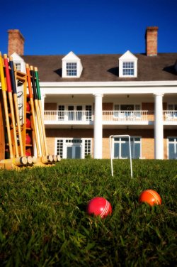 croquet on lawn