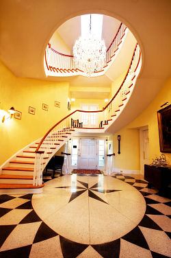christopher place with lobby spiral stairs