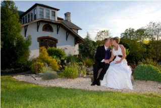 bride and groom at cornwall inn