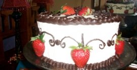 fresh strawberry cake