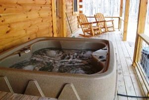 private hot tub cabin