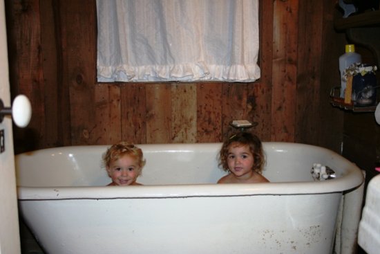 Kids in bathtub