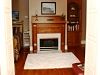 fireplace in guest room