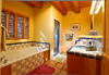The Cowgirl bathroom with mexican tiled steam shower and jacuzzi tub