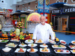 Chef Gerd Hertel onboard the Oasis of the Seas featured on the Today Show