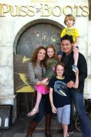 Bart Johnson family at puss in boots