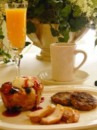 Breakfast with juice and coffee