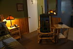 Log rocking chair decor