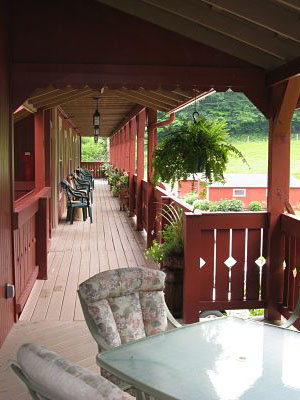 The Barn Inn porch