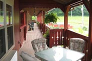 The Barn Inn front porch amish country lodging in ohio