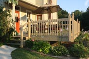 Porch at The Barn Inn