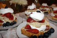 Strawberry Shortcake at The Barn Inn bed and breakfast