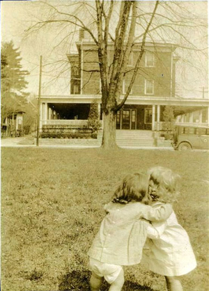 Historic photo of children in front of Inn on Church Bed and Breakfast