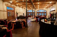 carriage house with dining tables
