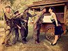soldier about to kiss girl
