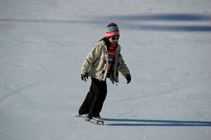 Girl ice skating