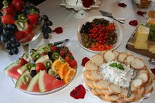 Fruit platter and other tea party foods