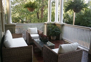 Princess Anne sitting area outside