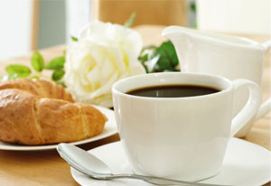 breakfast with coffee