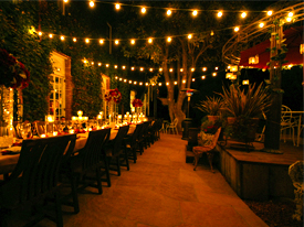 decorated dining hall