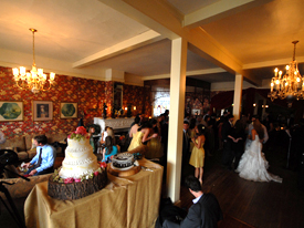 wedding cake and party
