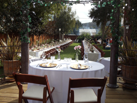 outdoor wedding tables