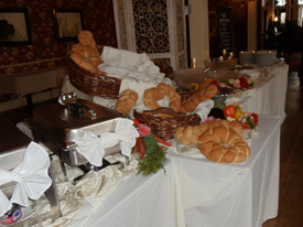 food at the wedding reception
