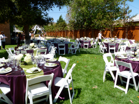 outdoor wedding tables