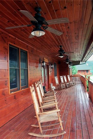 Front porch with chairs