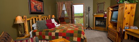 Colorado Springs King Fireplace Hot Tub Room