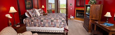 Holly Springs King Fireplace Hot Tub Room