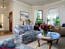 sitting room with flowers