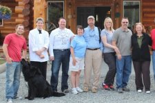 Group in front of Crooked Creek
