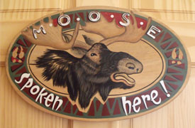 Moose Room sign