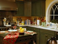 kitchen with prepared meal
