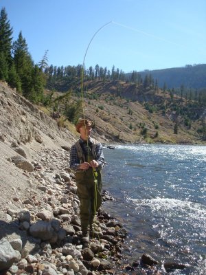 fly fishing on the Yellowstone River, Yellowstone National Park