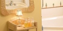 bathroom setting with jacuzzi tub