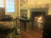 The fireplace and sitting area in the Great Room