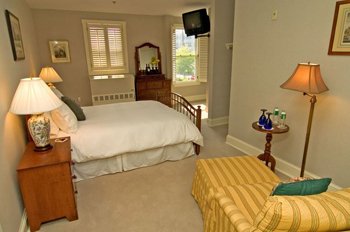 bed and nightstands