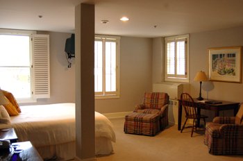 bed and armchairs