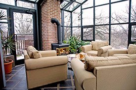 Rooftop Solarium at the Thorwood Rentals and Retreats in Hastings, Minnesota
