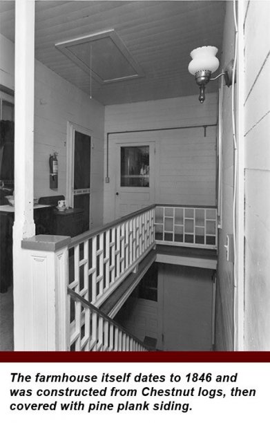 stairs at York House in Rabun Gap, Georgia