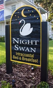 Night Swan Intracoastal Bed and Breakfast Sign