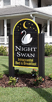 Night Swan Intracoastal Bed and Breakfast Sign