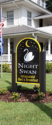 Night Swan Intracoastal Bed and Breakfast Sign
