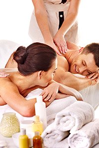 couple's massage at Night Swan bed and breakfast in New Smyrna Beach, Florida