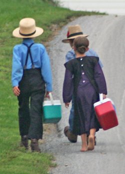 Amish Children on the Way to School