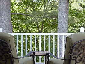 Franconia treetop at Adair Inn in Bethlehem, New Hampshire