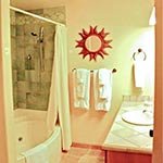 #202 bathroom in Blue Iguana Inn in Ojai, California